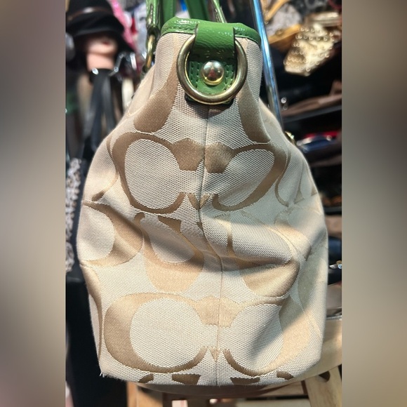 2014 Coach Daisy Signature Jacquard Leather Satchel Bag Collectible w FREE SCARF - Picture 5 of 15